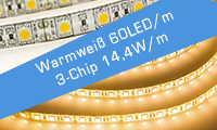 LED Streifen Warmweiß 60 LED/m 3C