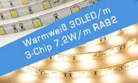 LED Streifen Warmweiß 30 LED/m RA