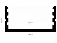 LED Profil LP01 1m / 2m mit Abdeckung