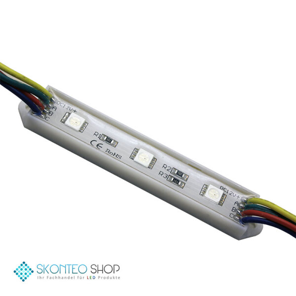 20er RGB SMD LED Modul Kette 5050 3-Chip IP65