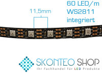 10cm WS2811 LED Lauflicht Strip 60LED/m