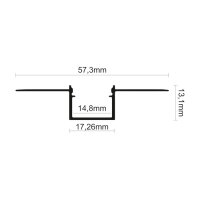 Trockenbau LED Profil TB01 2m Länge mit Abdeckung